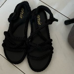 Aerie braided sandals women’s 8 black